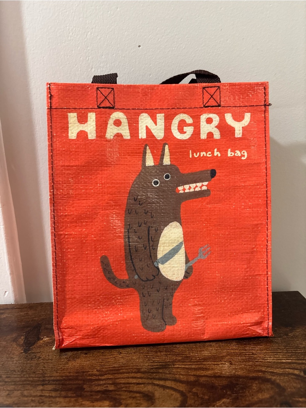 BlueQ ‘Hangry’ Dog Recycled Small Lunch Tote